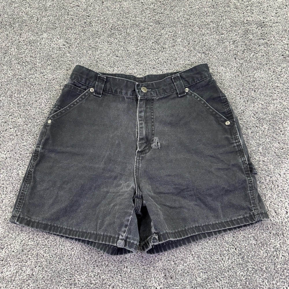 Vtg Lee Shorts Womens 25x4 Gray Utility High Rise Workwear Casual Summer